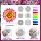 36PCS Stained Glass Mandala Window Clings Kit with 8 Markers – DIY Color Your Own Suncatchers, Holi & Diwali Rangoli Window Art Craft Set for Adults, Seniors & Beginners